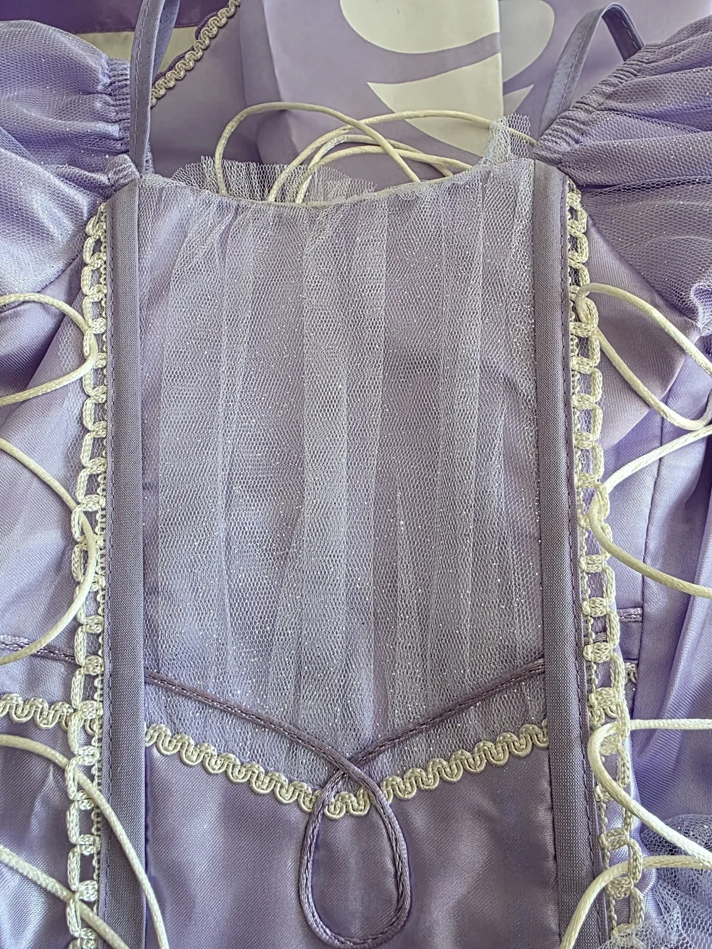 Alegria Lavender Princess Costume Dress with Pearl Trim NWT.